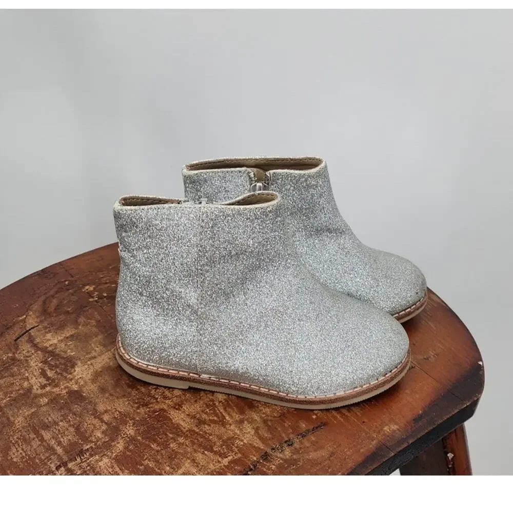 Janie and Jack Glitter Ankle Booties Size US 7 Girls‎